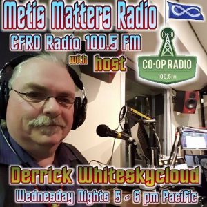 Derrick Whiteskycloud in coop radio studio