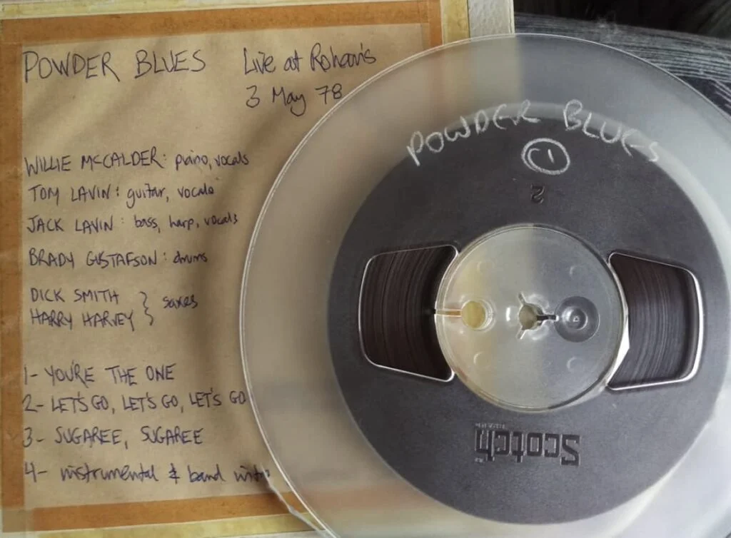 Powder-Blues show on reel to reel