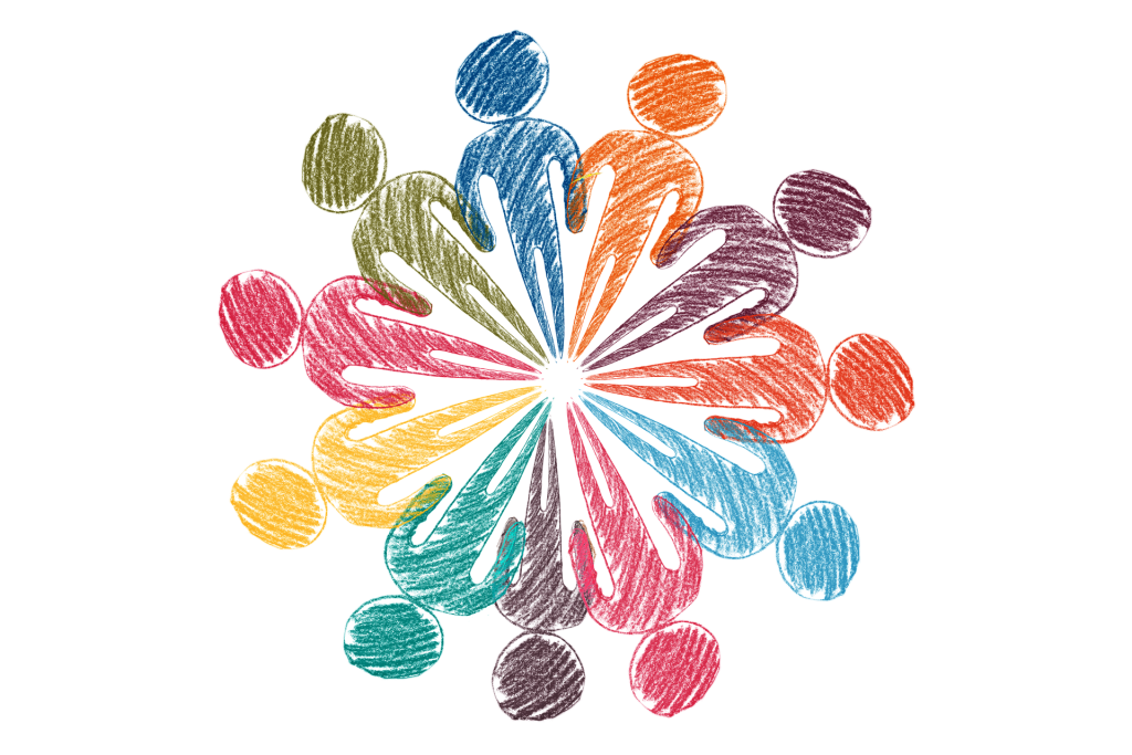 circle of stick people